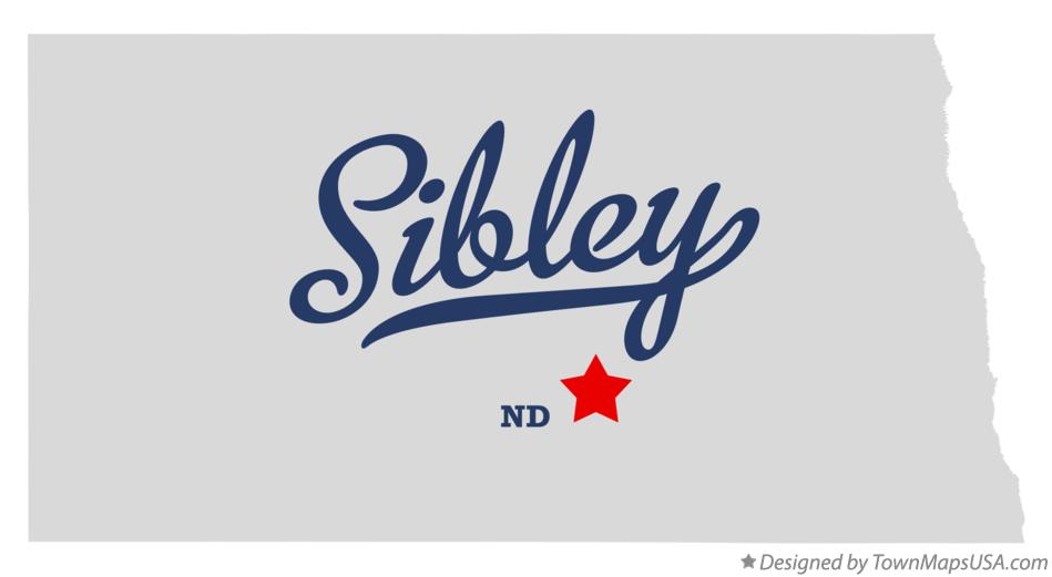 Map of Sibley North Dakota ND