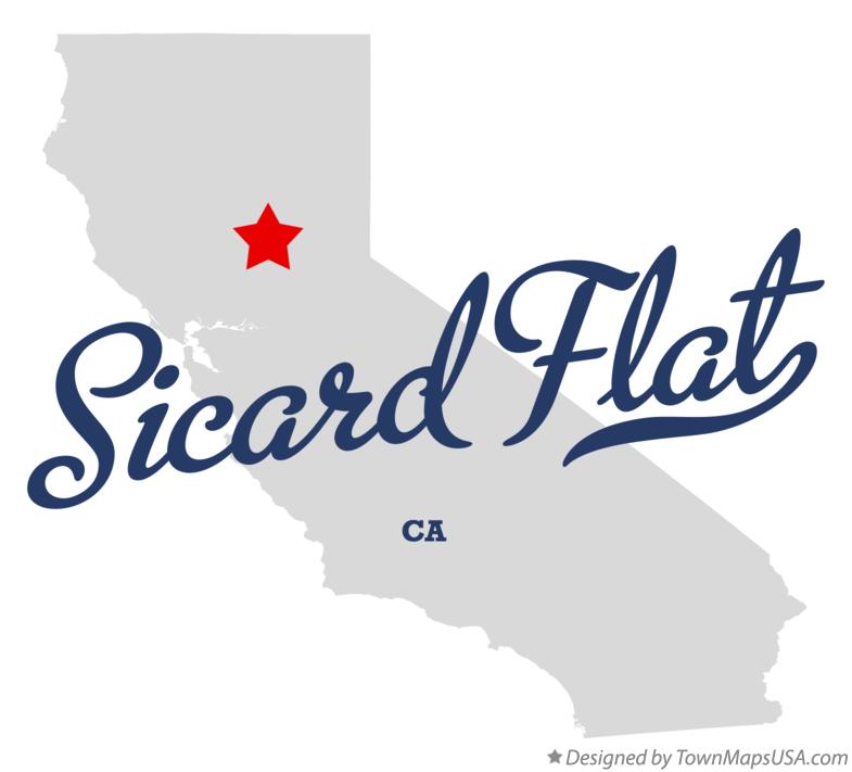 Map of Sicard Flat California CA