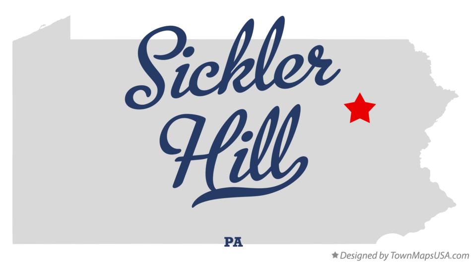 Map of Sickler Hill Pennsylvania PA