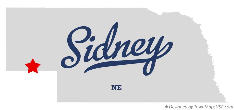 Map of Sidney Nebraska NE