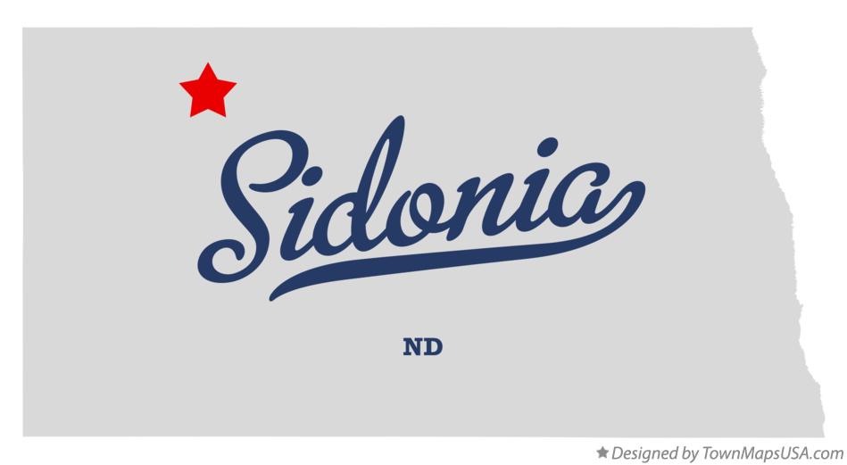Map of Sidonia North Dakota ND