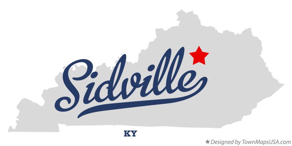 Map of Sidville Kentucky KY