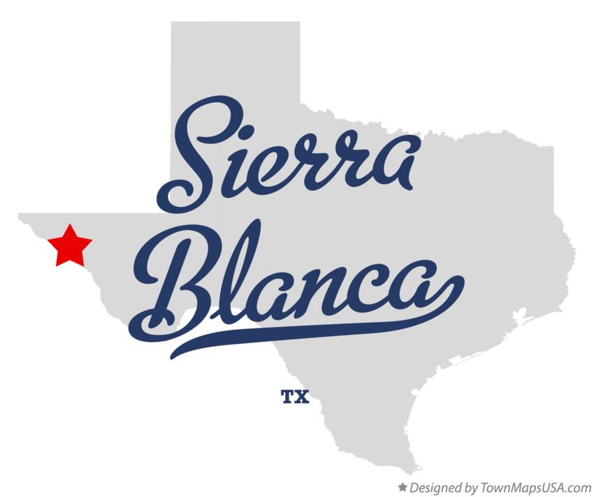 Map of Sierra Blanca Texas TX