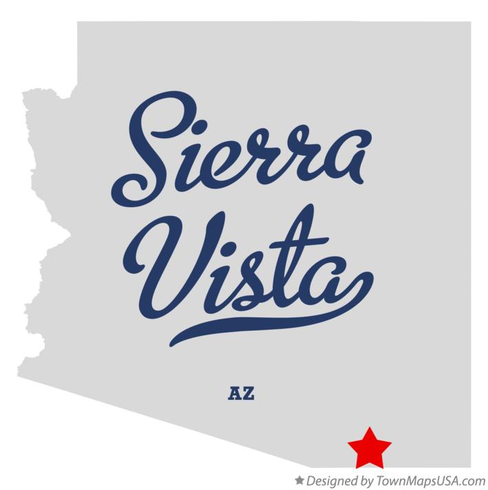 Map of Sierra Vista Arizona AZ