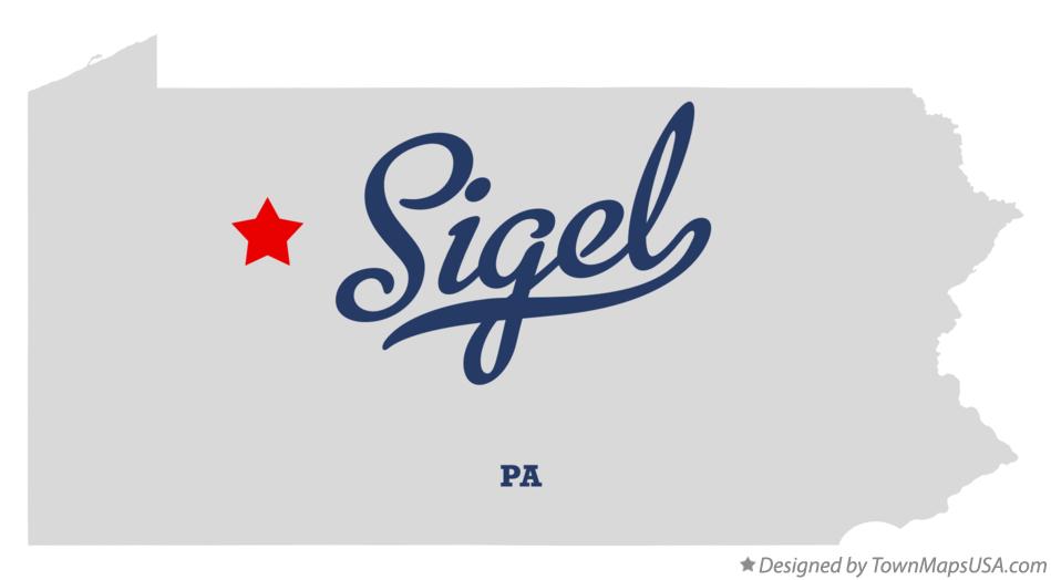Map of Sigel Pennsylvania PA