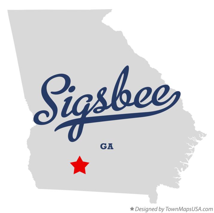 Map of Sigsbee Georgia GA