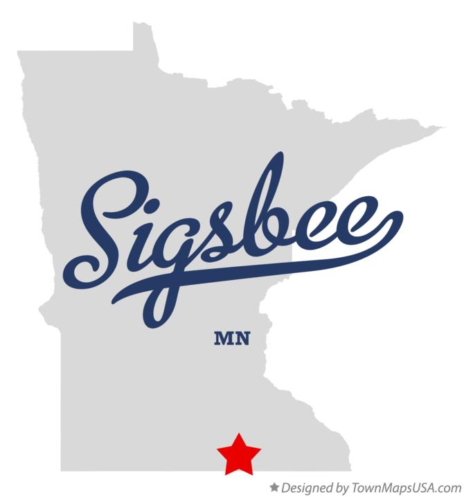 Map of Sigsbee Minnesota MN