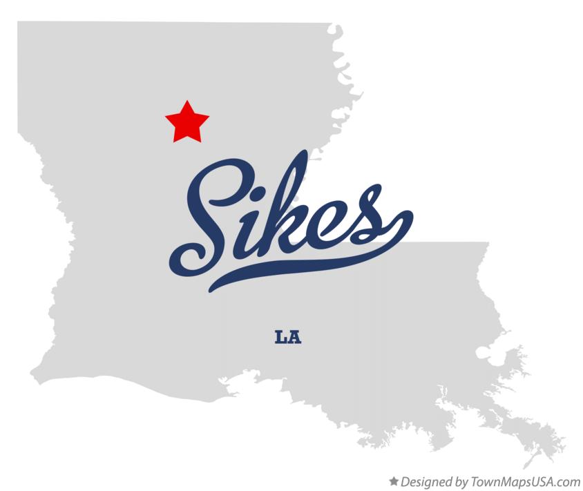 Map of Sikes Louisiana LA