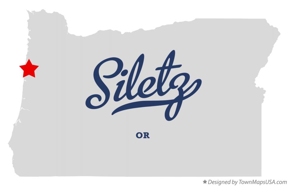 Map of Siletz Oregon OR