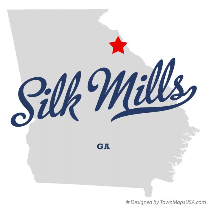 Map of Silk Mills Georgia GA