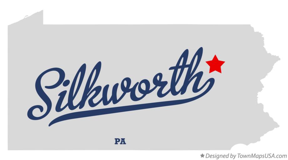 Map of Silkworth Pennsylvania PA