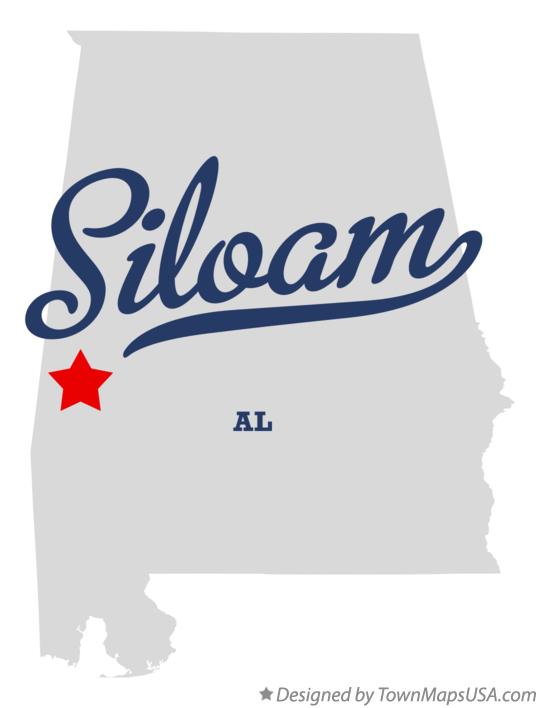 Map of Siloam Alabama AL