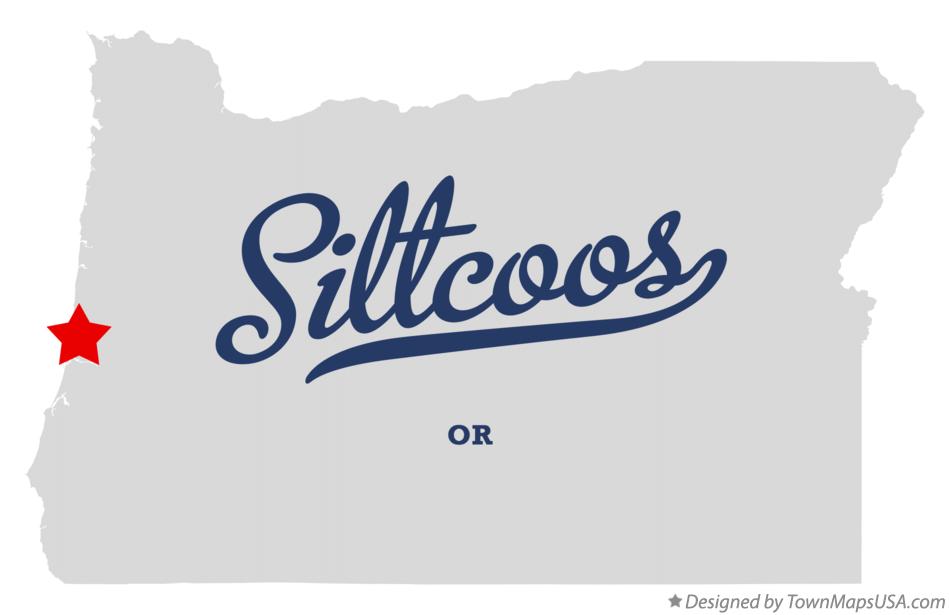 Map of Siltcoos Oregon OR