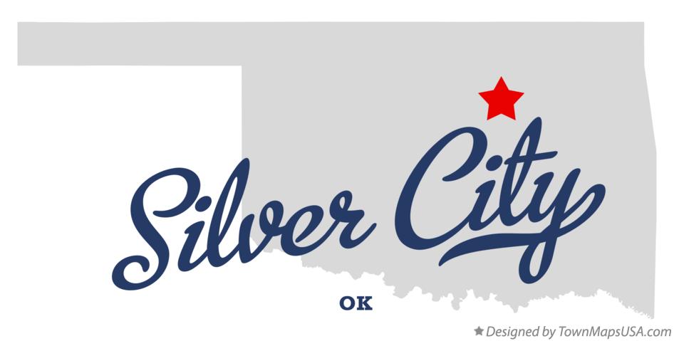Map of Silver City Oklahoma OK