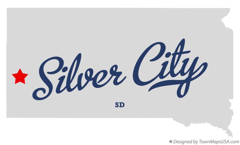 Map of Silver City South Dakota SD