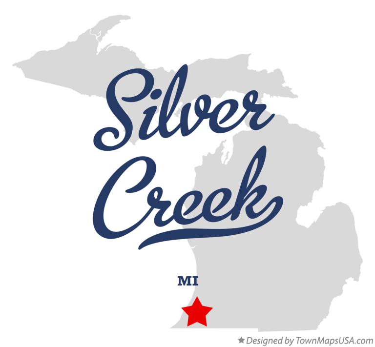 Map of Silver Creek Michigan MI
