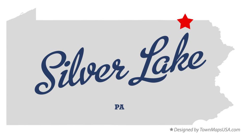 Map of Silver Lake Pennsylvania PA