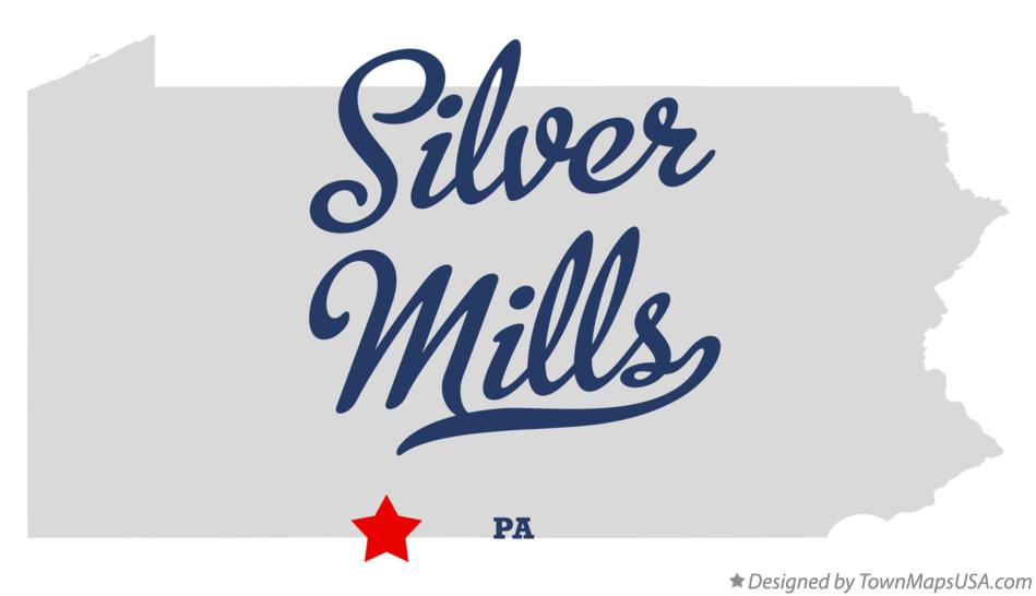 Map of Silver Mills Pennsylvania PA