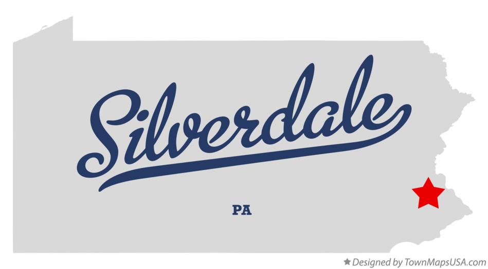 Map of Silverdale Pennsylvania PA