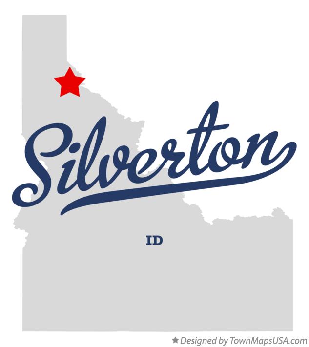 Map of Silverton Idaho ID