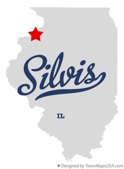 Map of Silvis Illinois IL