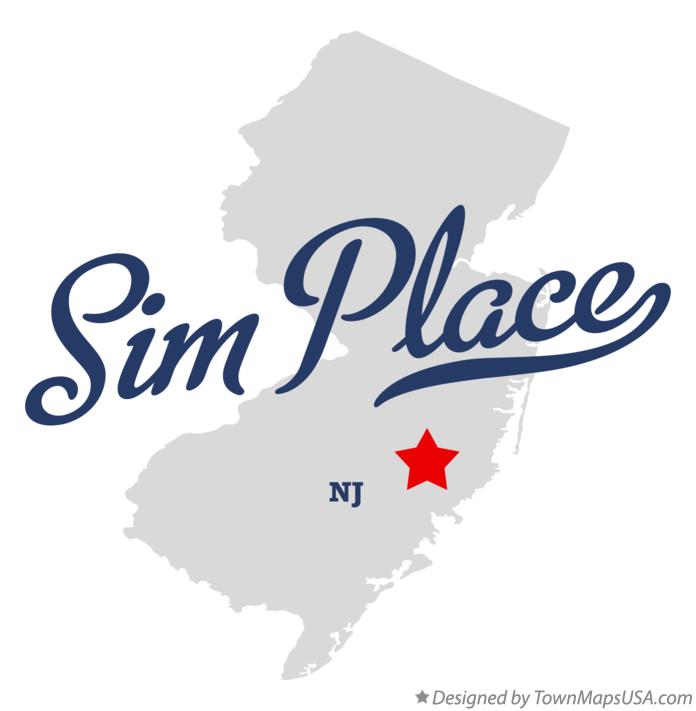 Map of Sim Place New Jersey NJ
