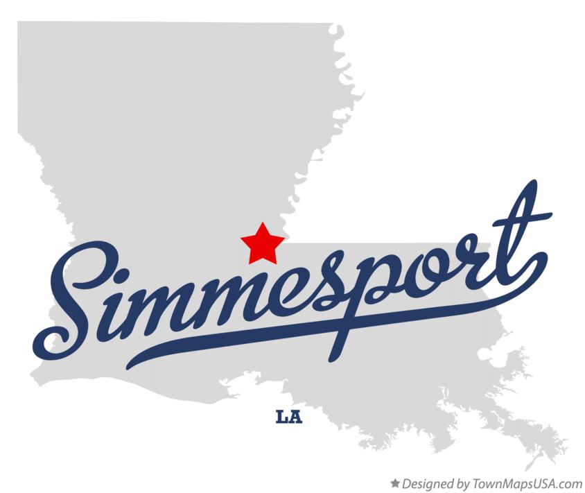 Map of Simmesport Louisiana LA