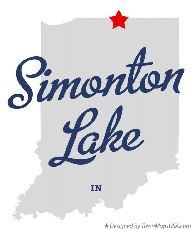 Map of Simonton Lake Indiana IN