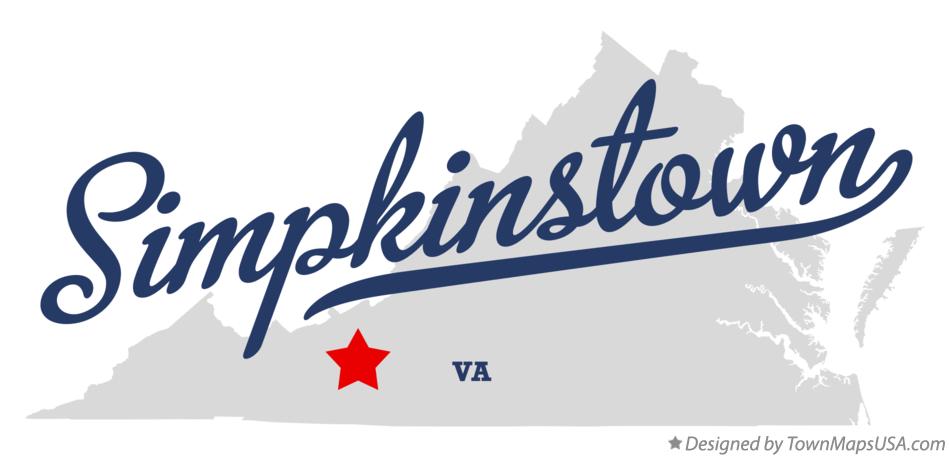 Map of Simpkinstown Virginia VA
