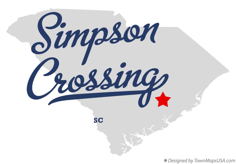 Map of Simpson Crossing South Carolina SC