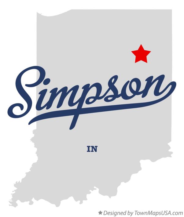 Map of Simpson Indiana IN