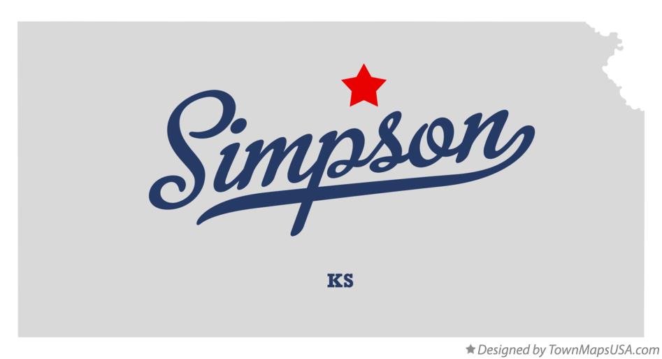 Map of Simpson Kansas KS