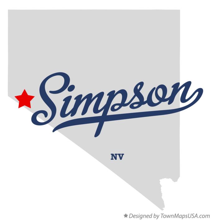 Map of Simpson Nevada NV