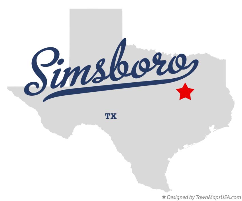 Map of Simsboro Texas TX