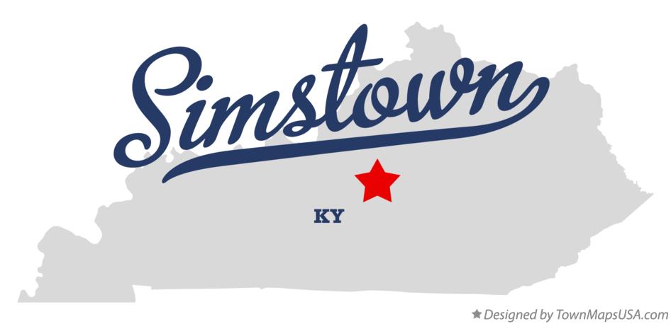 Map of Simstown Kentucky KY