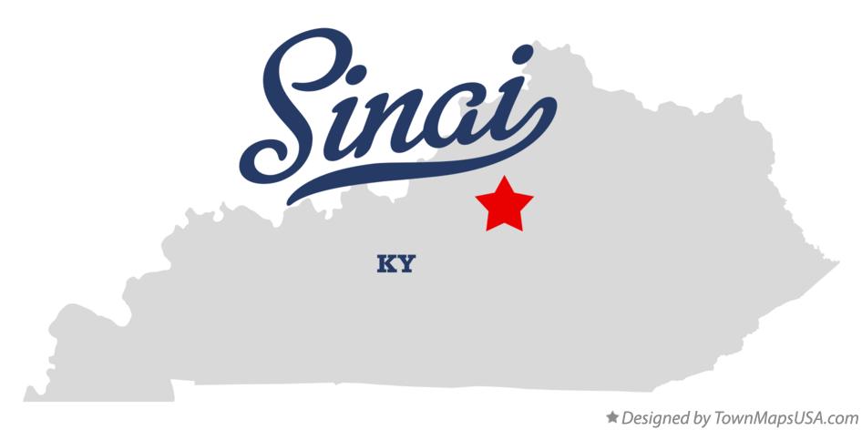 Map of Sinai Kentucky KY