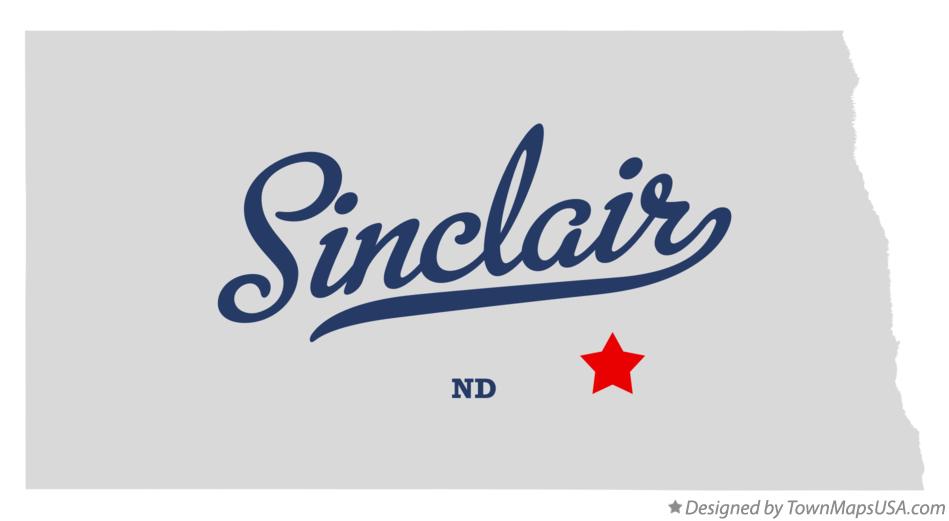 Map of Sinclair North Dakota ND