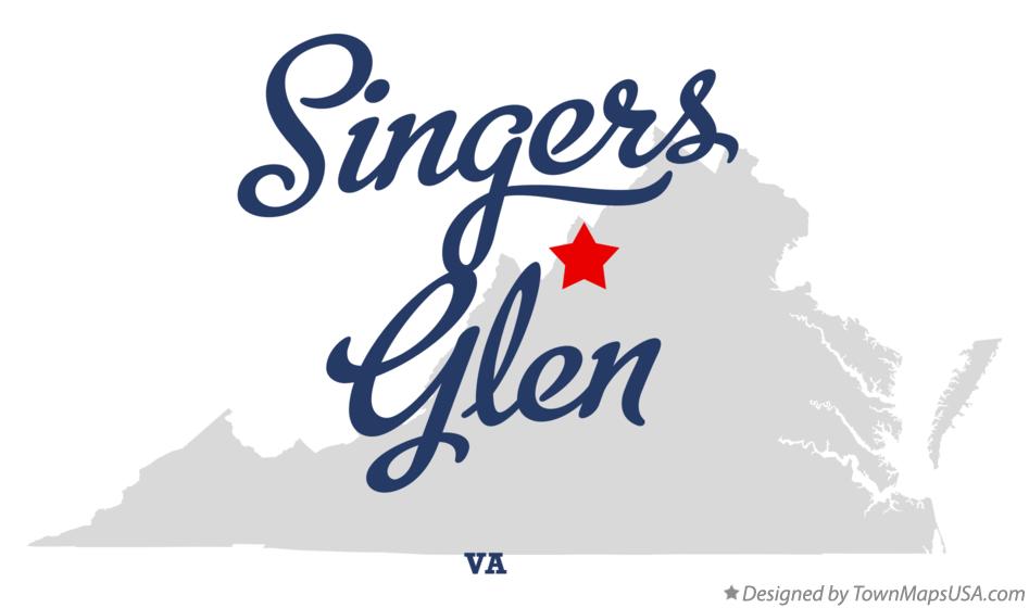 Map of Singers Glen Virginia VA
