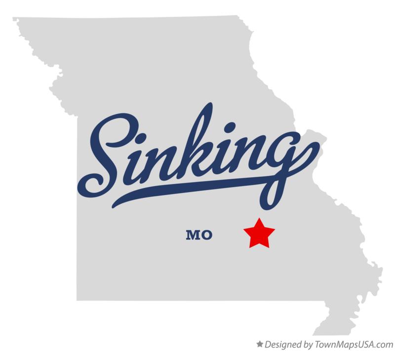Map of Sinking Missouri MO