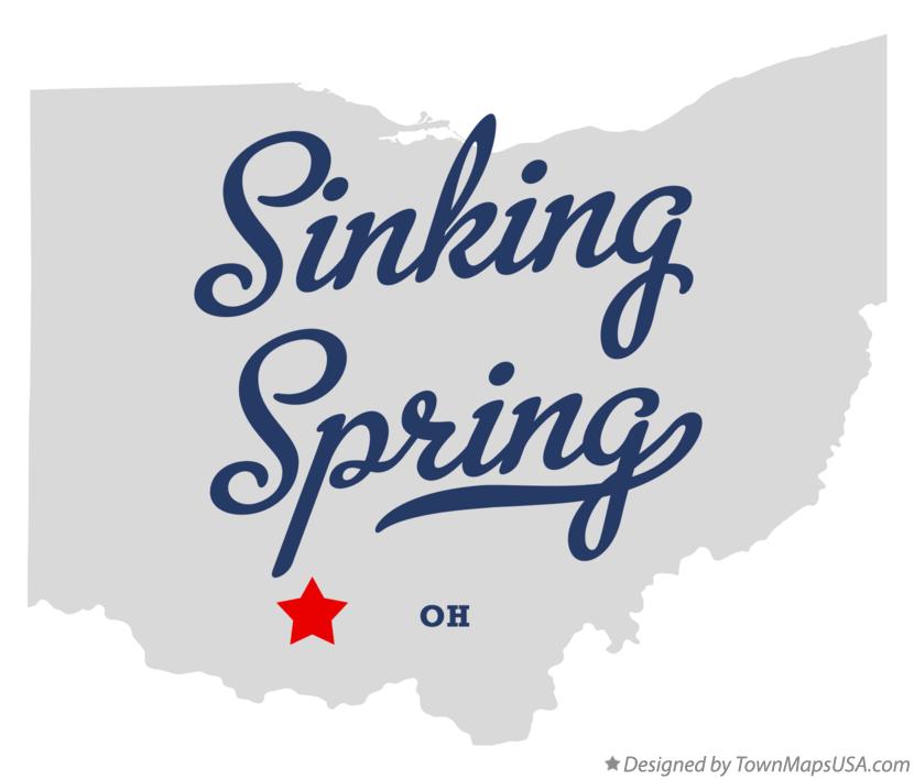 Map of Sinking Spring Ohio OH