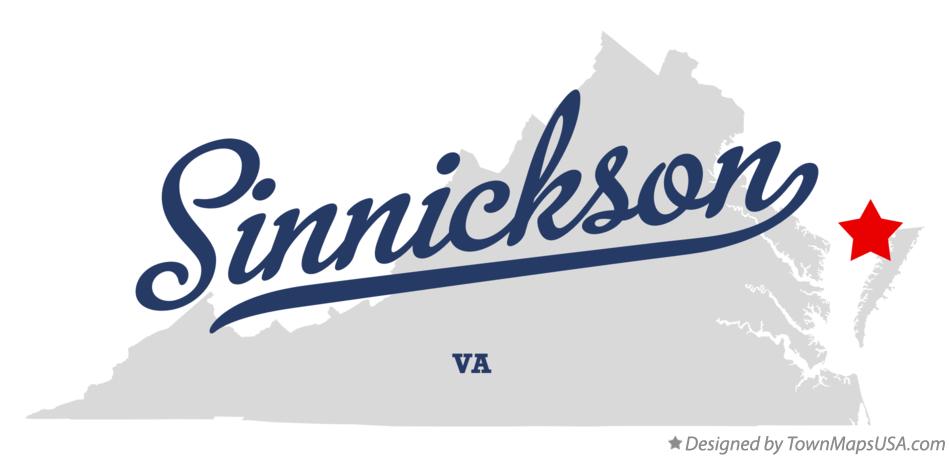 Map of Sinnickson Virginia VA