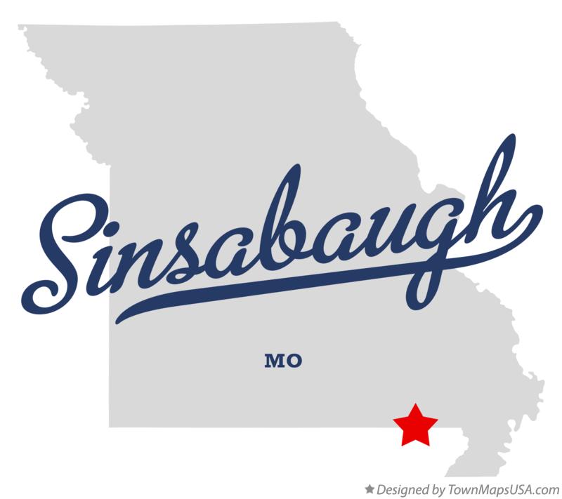 Map of Sinsabaugh Missouri MO