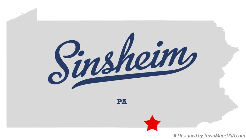 Map of Sinsheim Pennsylvania PA