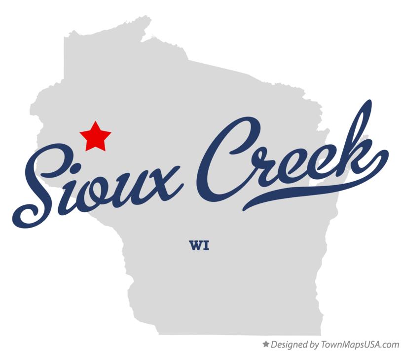 Map of Sioux Creek Wisconsin WI