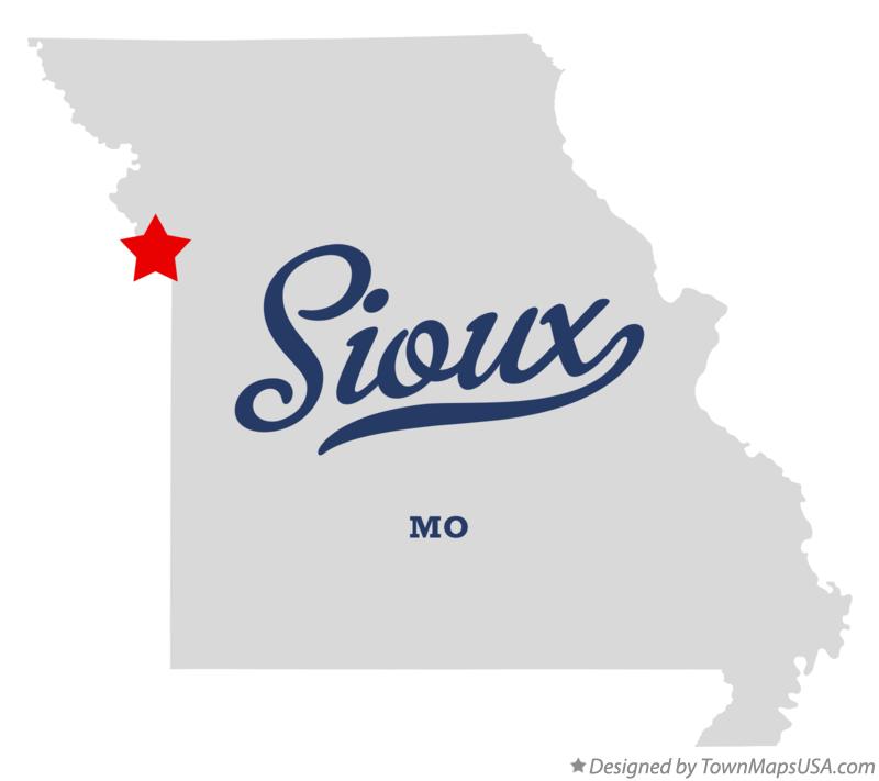 Map of Sioux Missouri MO