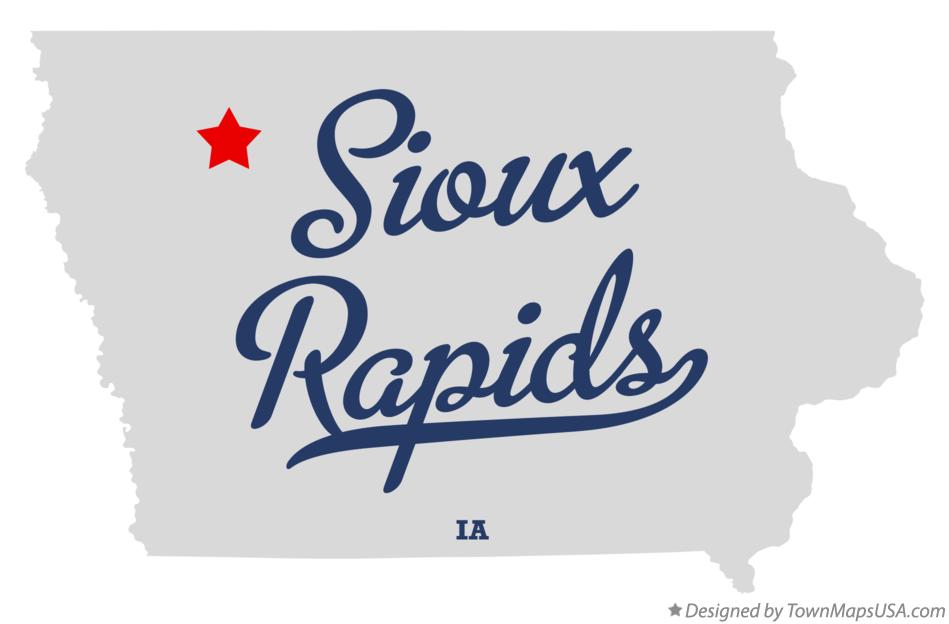 Map of Sioux Rapids Iowa IA