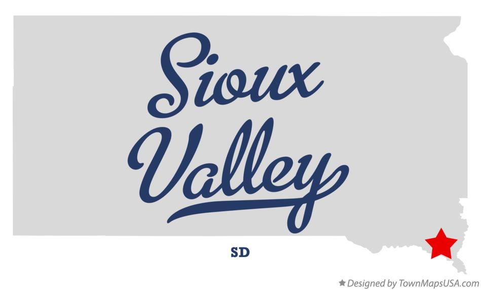 Map of Sioux Valley South Dakota SD