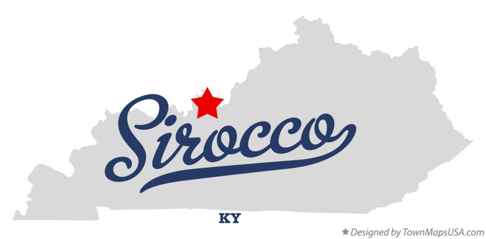 Map of Sirocco Kentucky KY