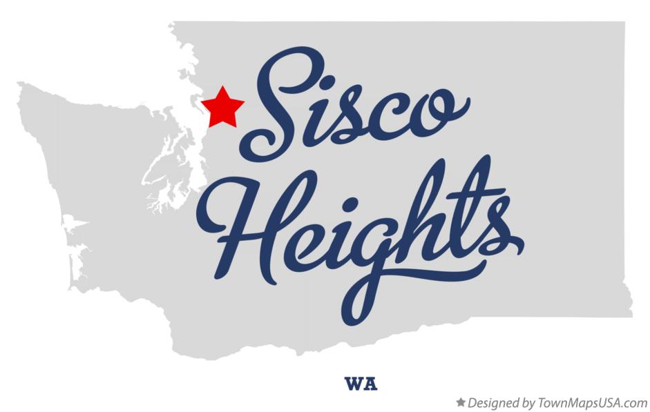 Map of Sisco Heights Washington WA