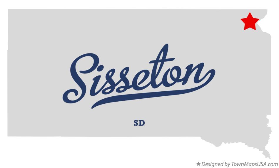 Map of Sisseton South Dakota SD